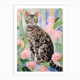 A Ocicat Cat Painting, Impressionist Painting 3 Art Print