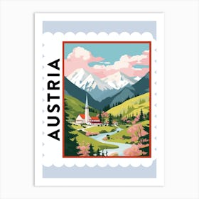 Austria 2 Travel Stamp Poster Art Print