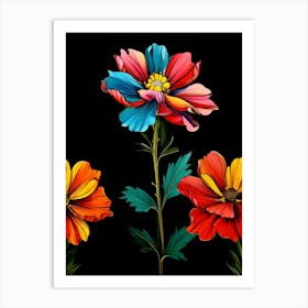 Cosmos Flowers 7 Art Print