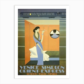 London, Paris Venice, Vintage Railway Poster Art Print