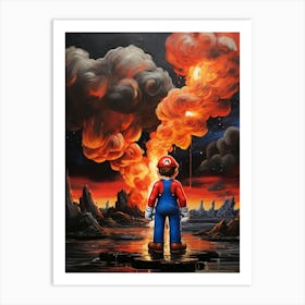 mario bros  painting Art Print