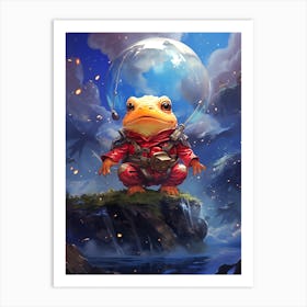 Frog In Space Art Print