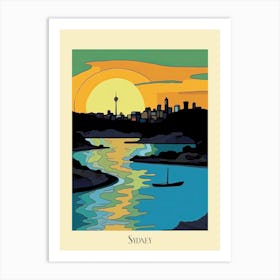 Poster Of Minimal Design Style Of Sydney, Australia 1 Art Print