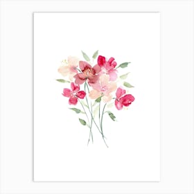 Watercolor Flowers 5 Art Print