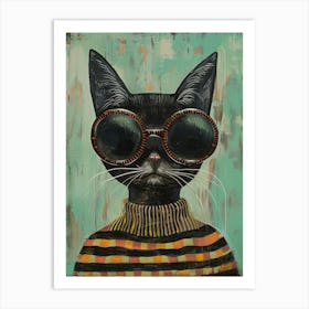 Cat In Sunglasses 15 Art Print