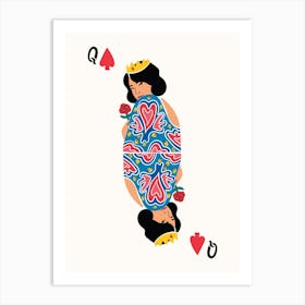 Queen of Spades Playing Card Poster Art Print