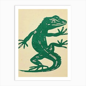 Monsters And Beaded Lizard Bold Block 2 Art Print