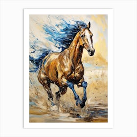 Horse Running Expressionist Painting 1 Art Print