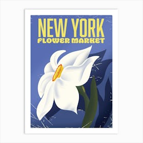 New York Flower Market Art Print