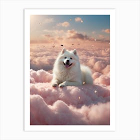 Dog On Clouds Art Print