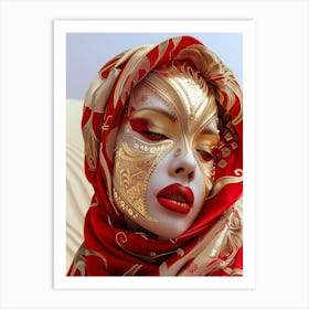 Beautiful Woman In The Desert Art Print