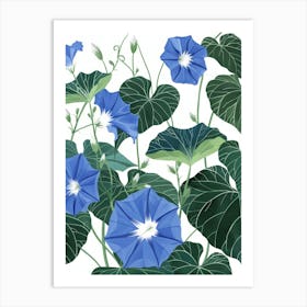 Blue Morning Glory 1 Art Print