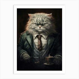 Gangster Cat Ragamuffin 3 Art Print