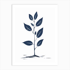 Tree Grows From The Ground Art Print