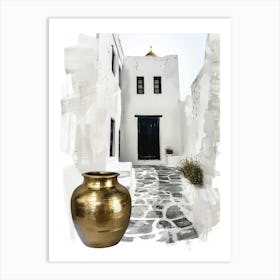 Gold Vase 4 Art Print