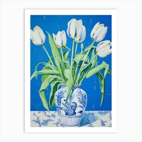 Flowers In A Vase Still Life Painting Tulips 1 Art Print