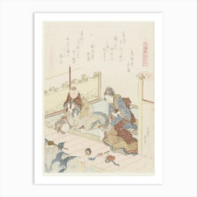 A Comparison Of Genroku Poems And Shells, Katsushika Hokusai 18 Art Print