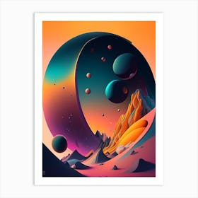 Planetesimal Comic Space Space Art Print