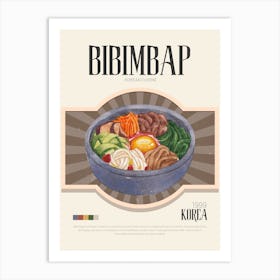 Retro Bibimbap Art Print