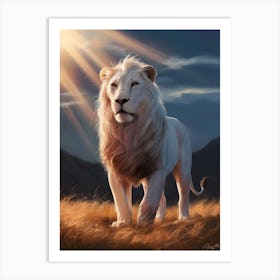 White Lion 2 Art Print