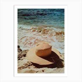 Hat On The Beach II Art Print