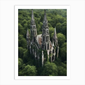 Abandoned Church In The Forest 1 Art Print