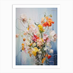 Abstract Flower Painting Snapdragon 1 Art Print