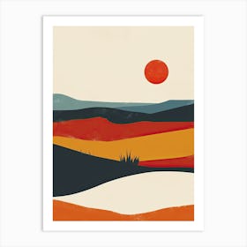 Sunset In The Desert 1 Art Print