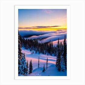 Beaver Creek, Usa Sunrise Skiing Poster Art Print