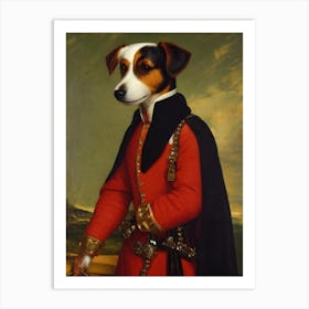 Russell Terrier Renaissance Portrait Oil Painting Art Print