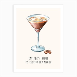 Espresso martini glass Postcard for Sale by morganbethdraws