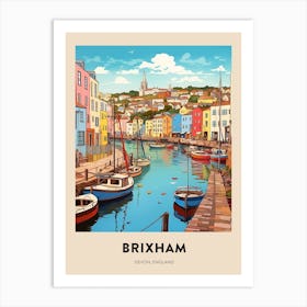 Devon Vintage Travel Poster Brixham 2 Art Print