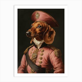 Regal Dachshund Art Print