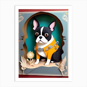 Boston Terrier-Reimagined 91 Art Print