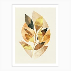 Gold Leaf Canvas Print 16 Art Print