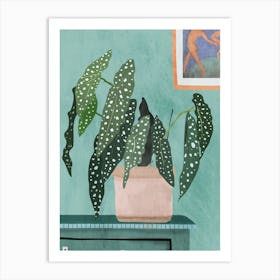 Polka Dot Begonia Plant Art Print