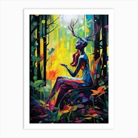 'Deer In The Forest' Art Print