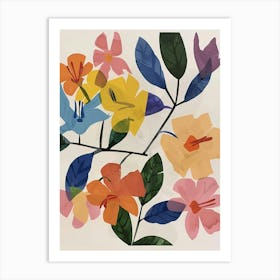 Painted Florals Bougainvillea 1 Art Print