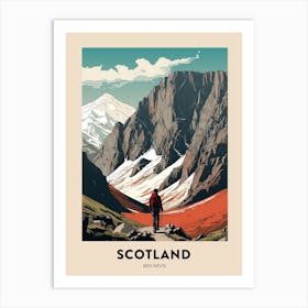 Ben Nevis Scotland 4 Vintage Hiking Travel Poster Art Print