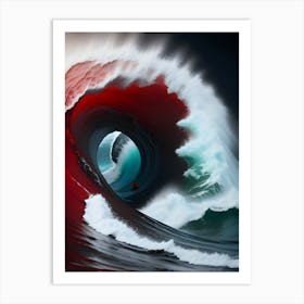 Red Wave Art Print