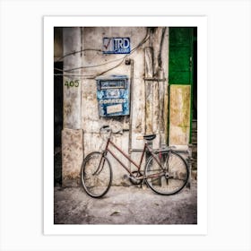 Bicycle And Post Box Art Print