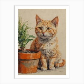 Orange Tabby Cat 8 Art Print