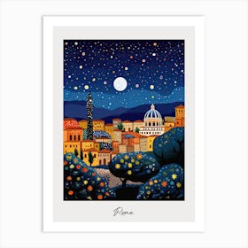 Poster Of Rome, Illustration In The Style Of Pop Art 3 Art Print