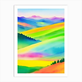 Colorful Landscape Painting Art Print