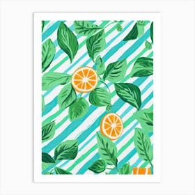 Mint Summer Illustration 4 Art Print