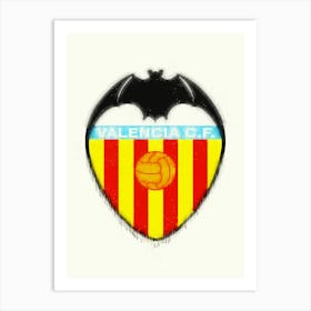 Valencia Fc Painting Art Print