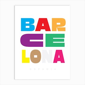 Barcelona Travel poster Art Print