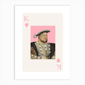 King Henry Playing Card Art Print