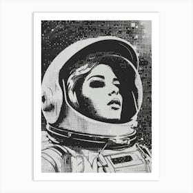 Space Girl Canvas Print Art Print