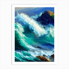 Crashing Waves Landscapes Waterscape Impressionism 2 Art Print